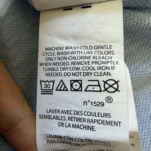 Polo Ralph Lauren Heather Light Blue Polo Men LARGE Custom Slim Fit Pink Pony - Picture 10 of 10